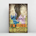 Personalized I'm Yours Poster Custom Name Decor Gift for Couples Canvas and Poster GradoCreations