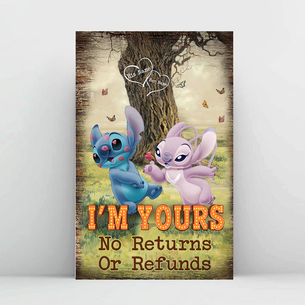 Personalized I'm Yours Poster Custom Name Decor Gift for Couples Canvas and Poster GradoCreations