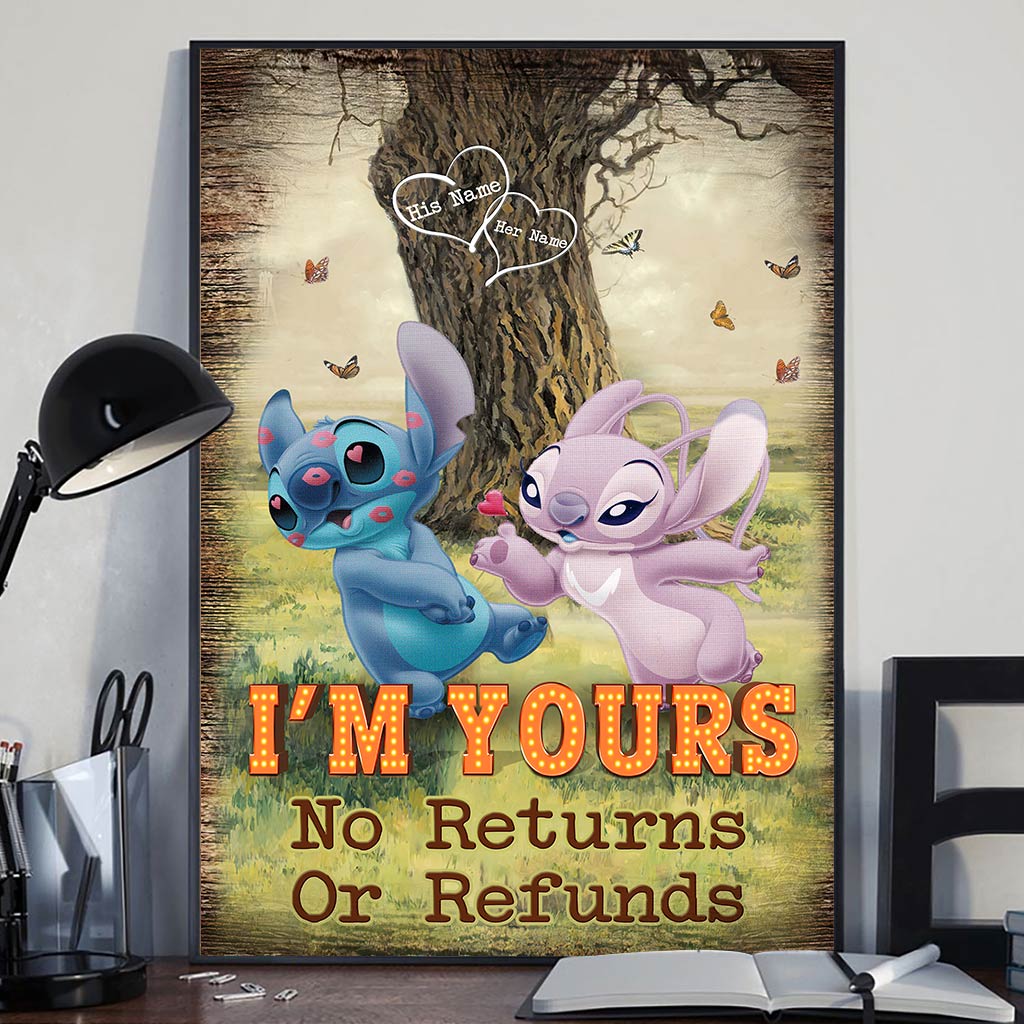 Personalized I'm Yours Poster Custom Name Decor Gift for Couples Canvas and Poster GradoCreations