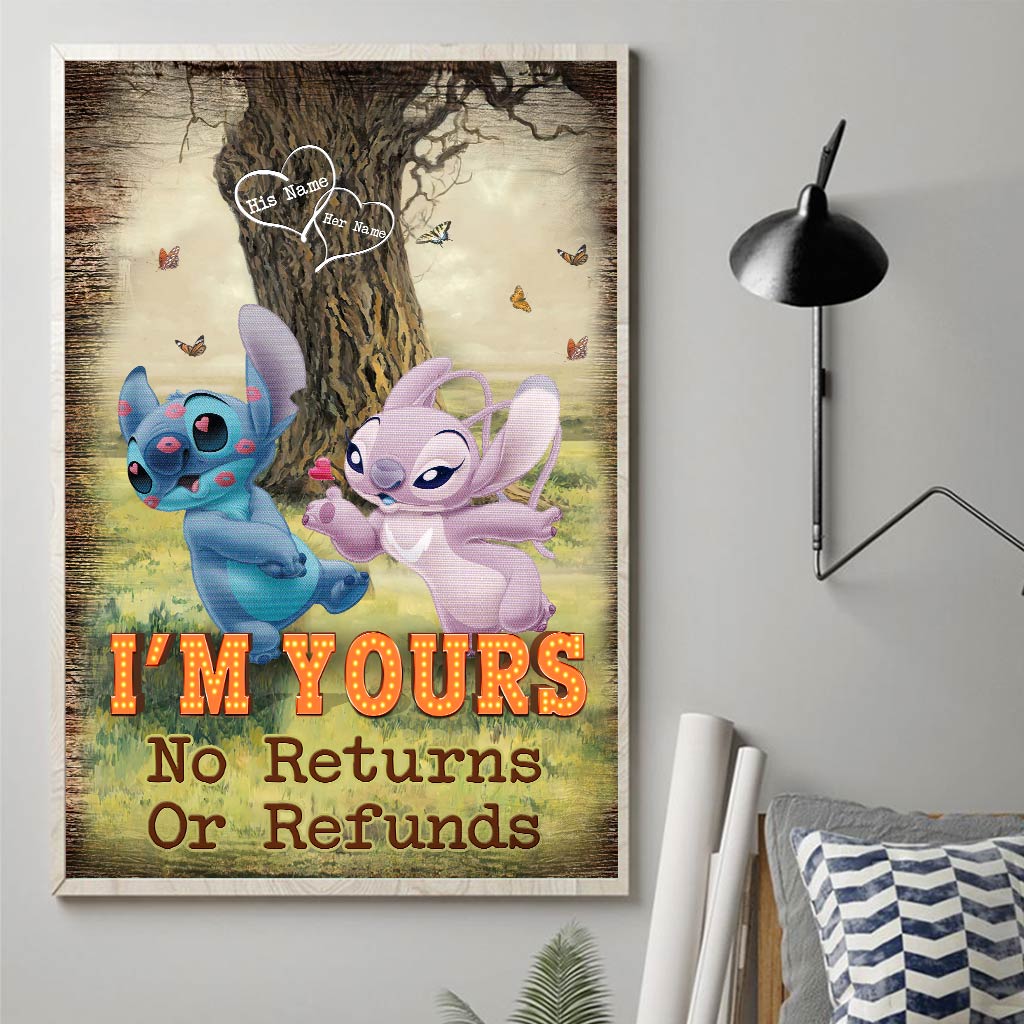 Personalized I'm Yours Poster Custom Name Decor Gift for Couples Canvas and Poster GradoCreations