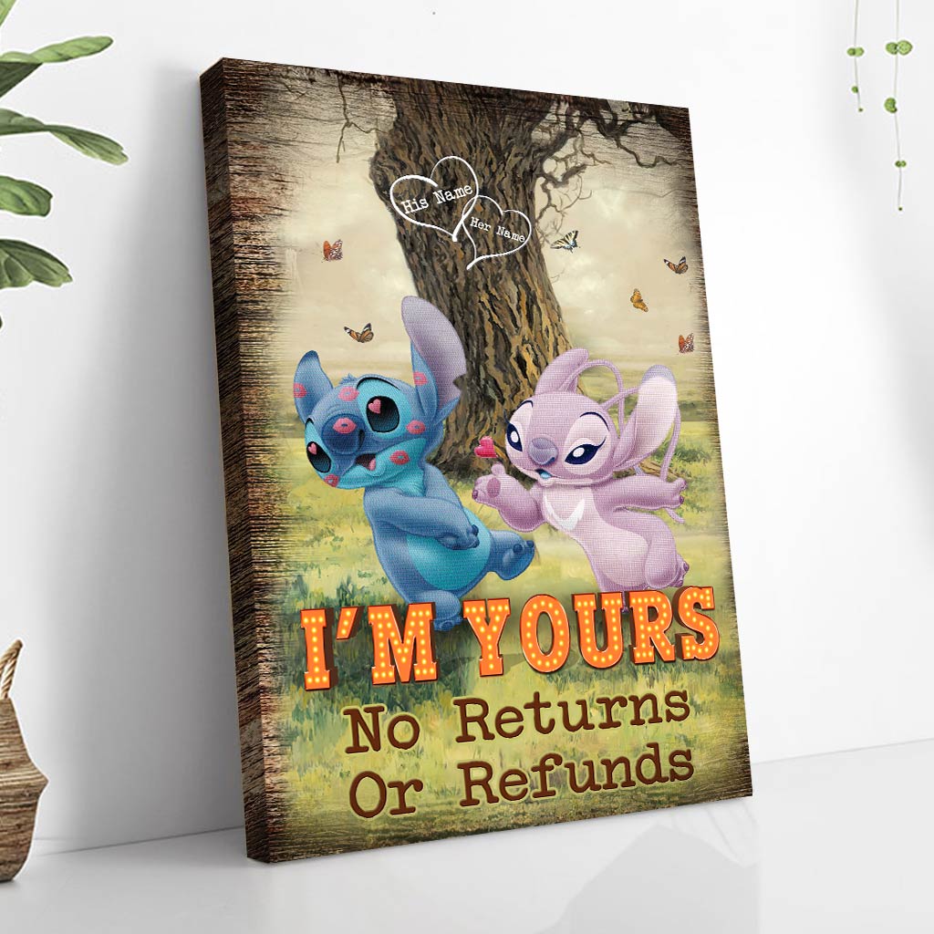 Personalized I'm Yours Poster Custom Name Decor Gift for Couples Canvas and Poster GradoCreations