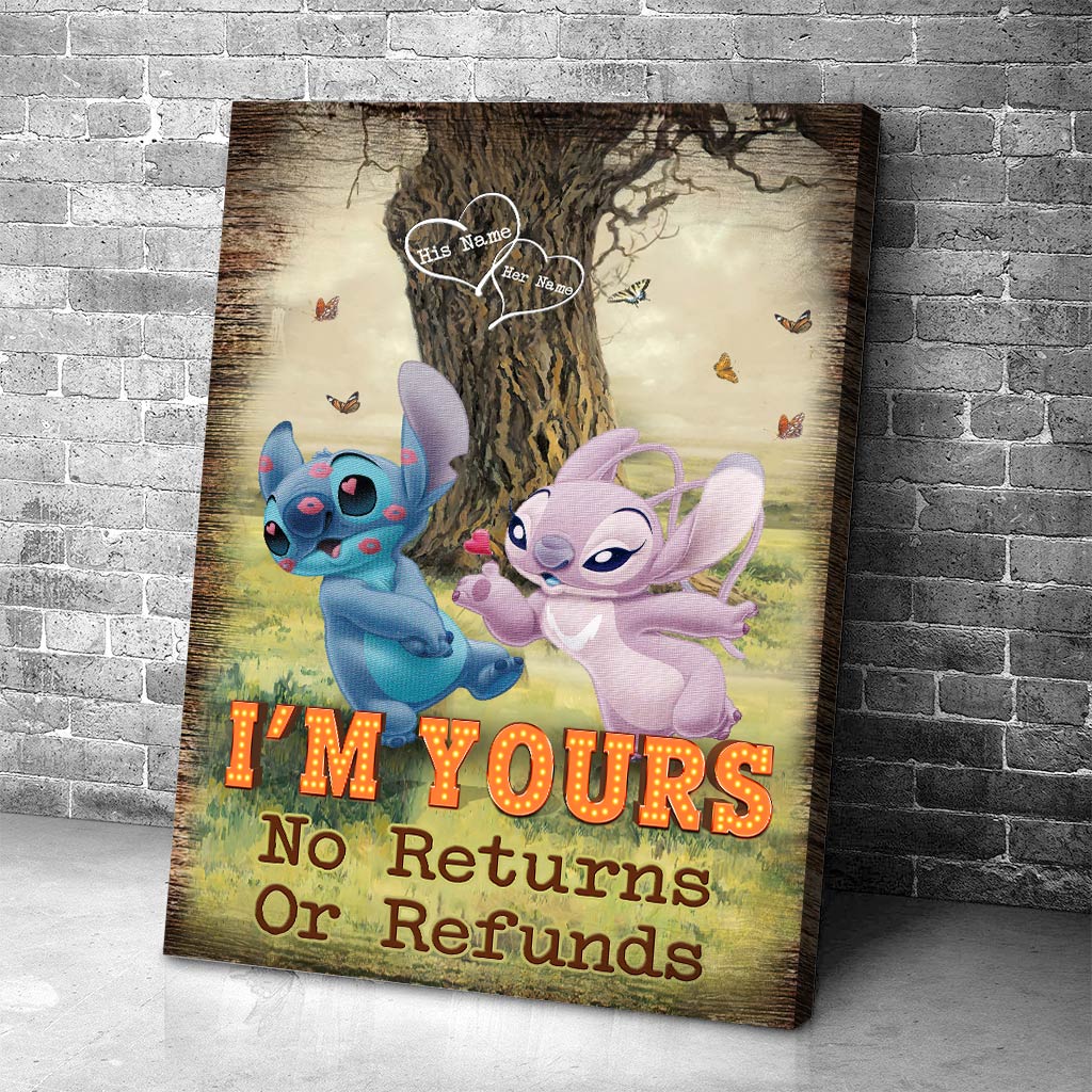 Personalized I'm Yours Poster Custom Name Decor Gift for Couples Canvas and Poster GradoCreations