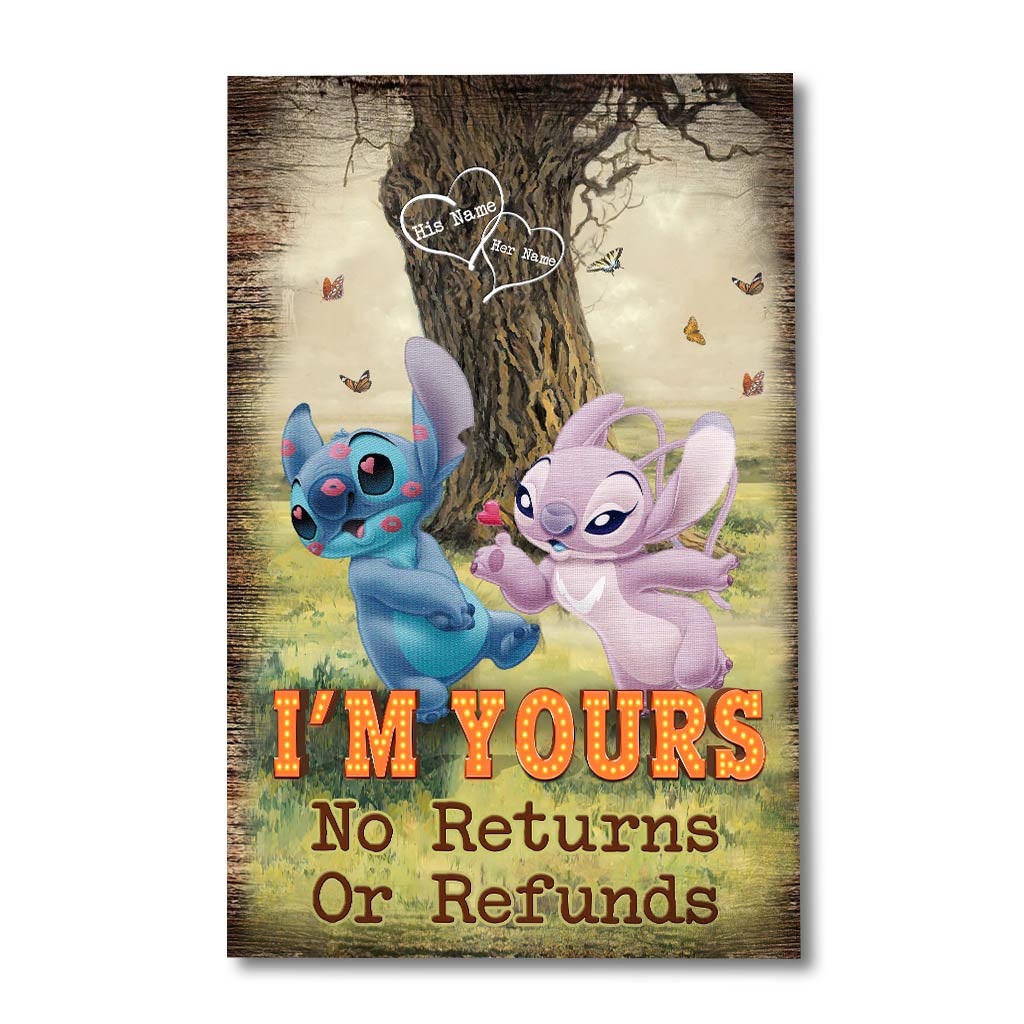 Personalized I'm Yours Poster Custom Name Decor Gift for Couples Canvas and Poster GradoCreations