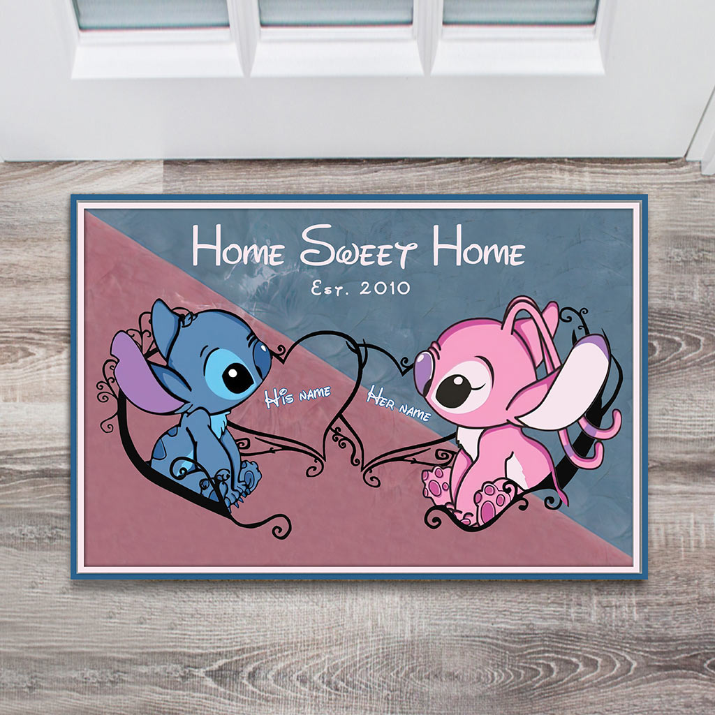 Personalized Home Sweet Home Doormat Custom Couple Gift Doormat GradoCreations