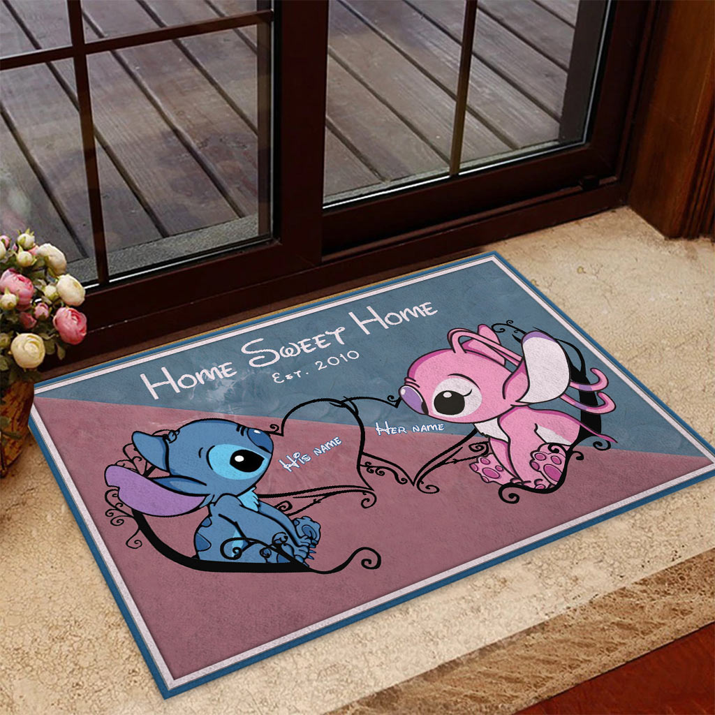 Personalized Home Sweet Home Doormat Custom Couple Gift Doormat GradoCreations