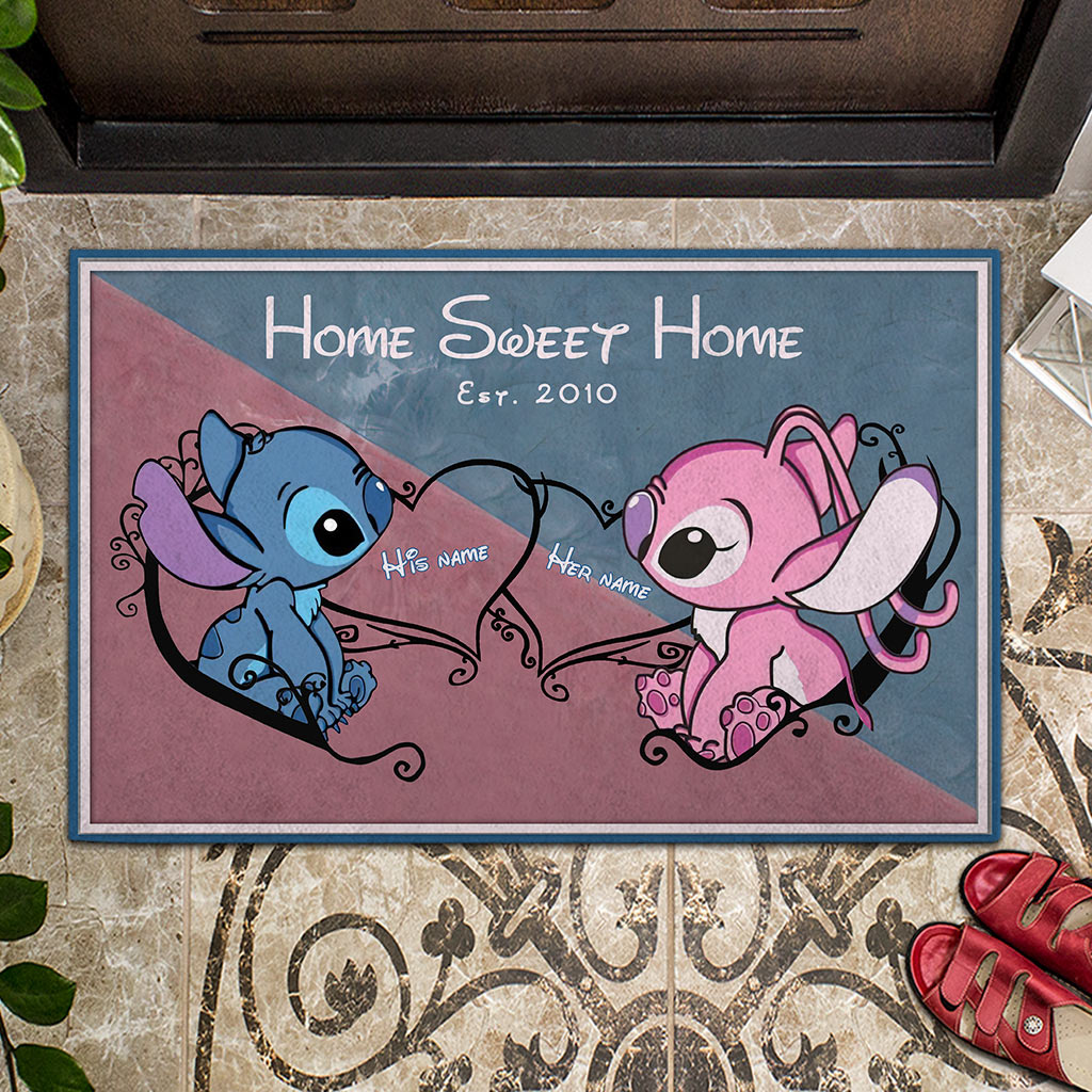 Personalized Home Sweet Home Doormat Custom Couple Gift Doormat GradoCreations