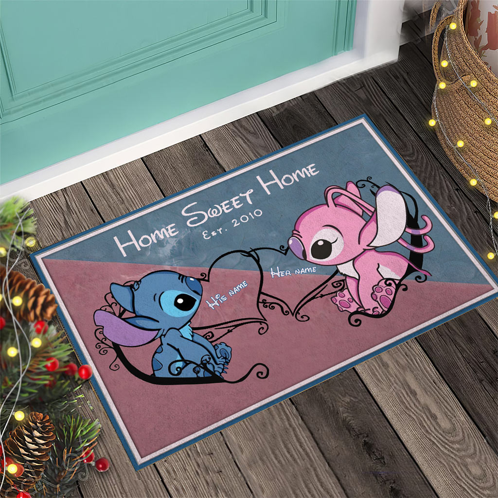 Personalized Home Sweet Home Doormat Custom Couple Gift Doormat GradoCreations