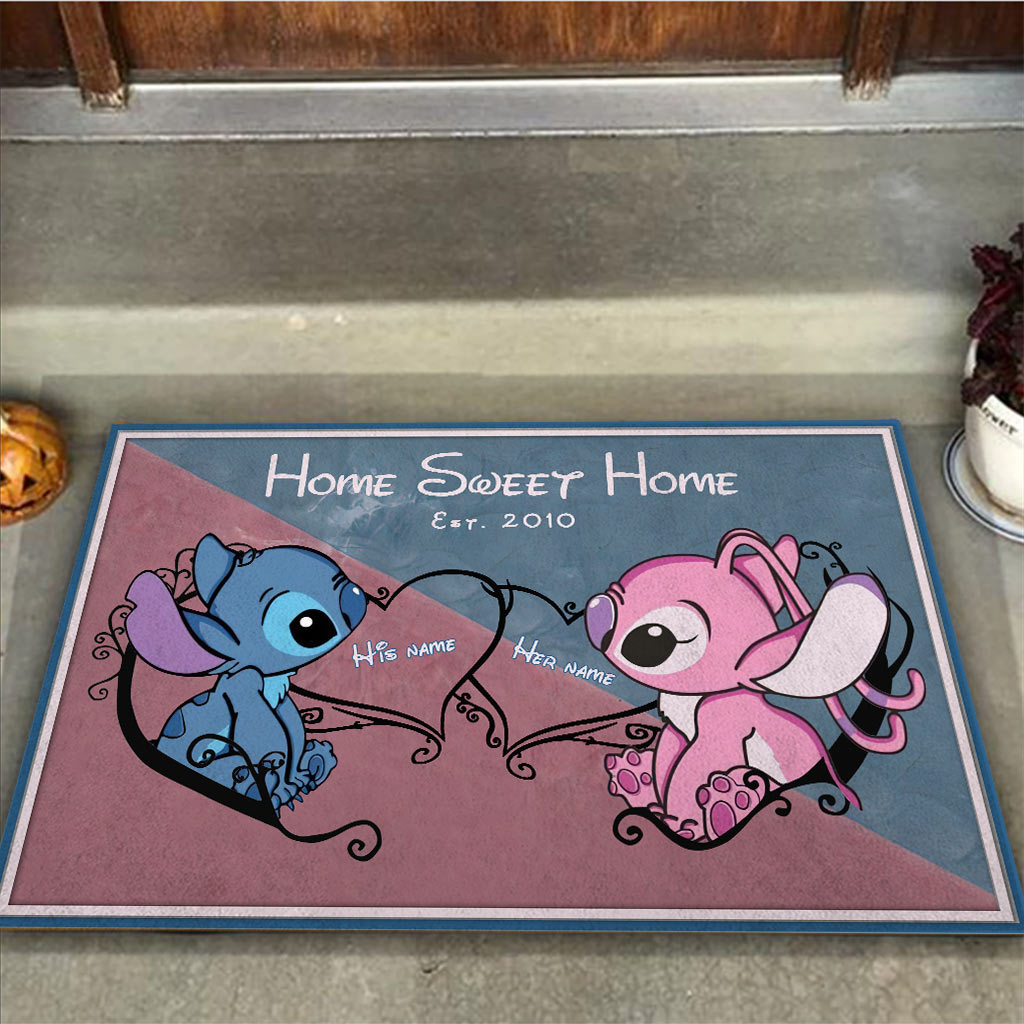 Personalized Home Sweet Home Doormat Custom Couple Gift Doormat GradoCreations