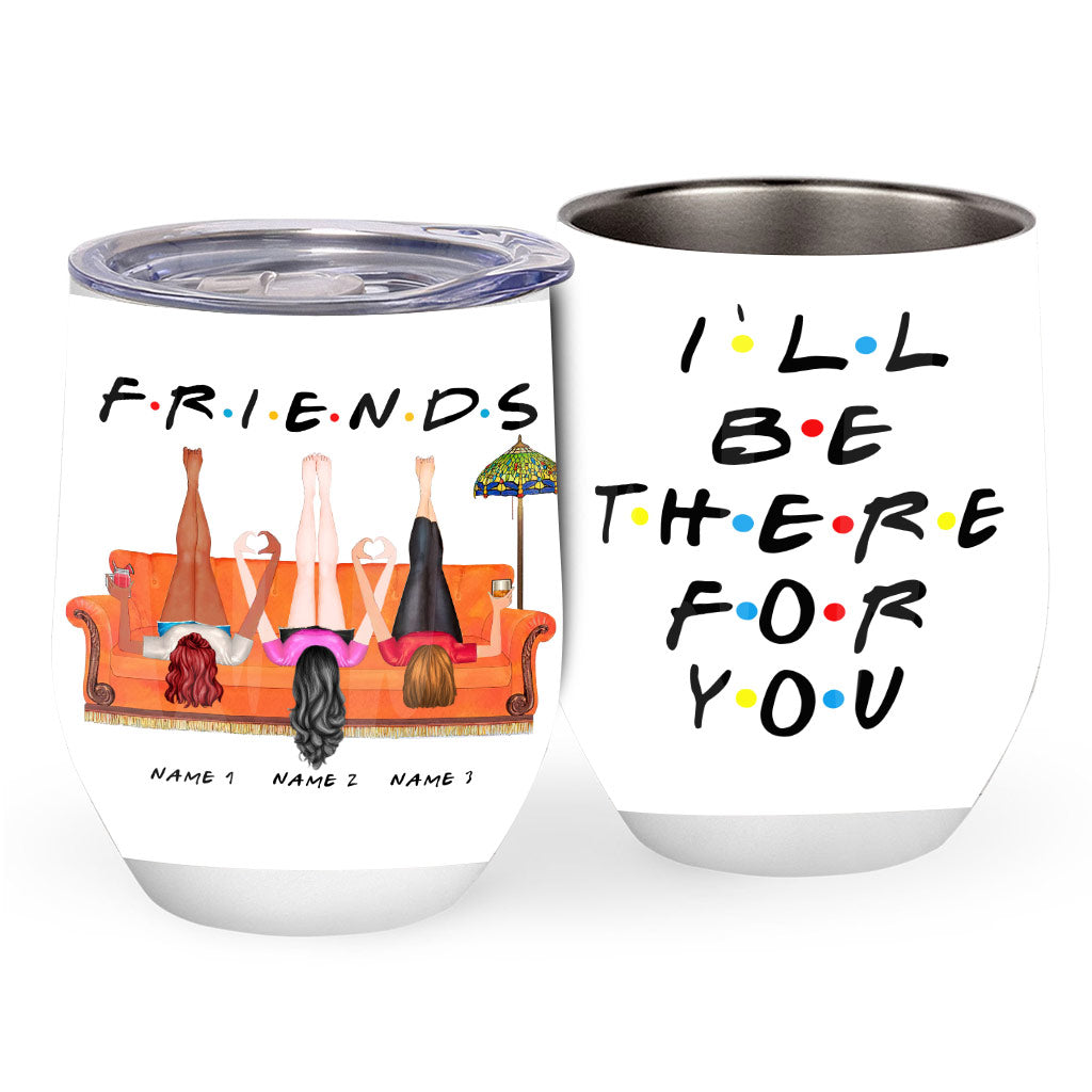 Personalized Bestie Wine Tumbler Custom Name Gift for Friends Wine Tumbler GradoCreations