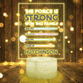 Personalized LED Light Plaque with Family Names - Unique Gift Idea Shaped Plaque Light Base GradoCreations