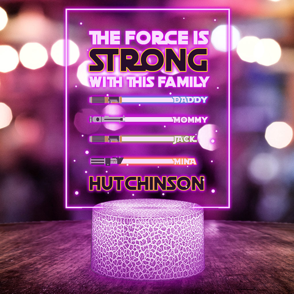 Personalized LED Light Plaque with Family Names - Unique Gift Idea Shaped Plaque Light Base GradoCreations