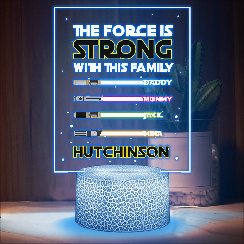 Personalized LED Light Plaque with Family Names - Unique Gift Idea Shaped Plaque Light Base GradoCreations