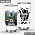 Personalized Jeep Tumbler Yes I'm A Girl Custom Name Gift Tumbler GradoCreations