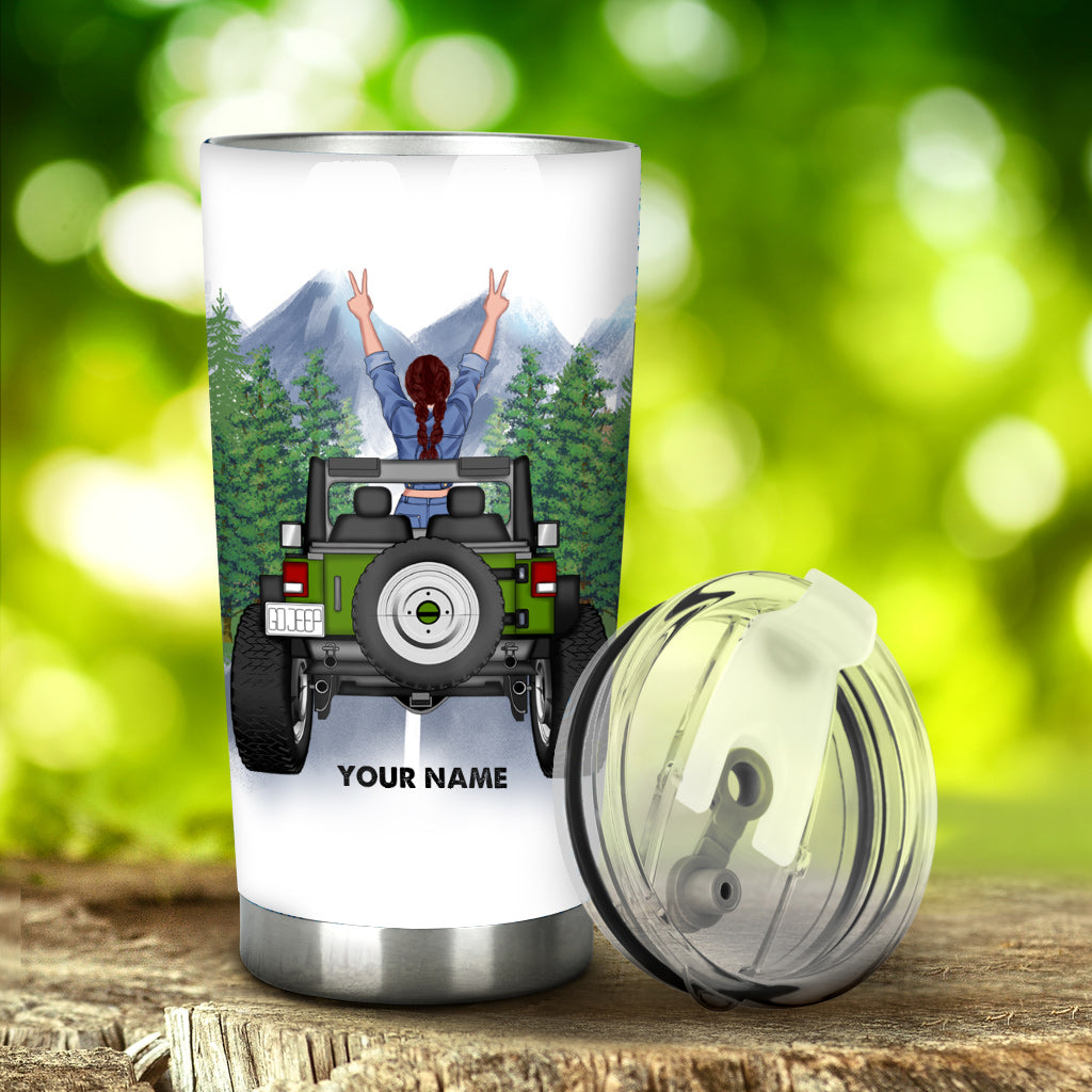 Personalized Jeep Tumbler Yes I'm A Girl Custom Name Gift Tumbler GradoCreations