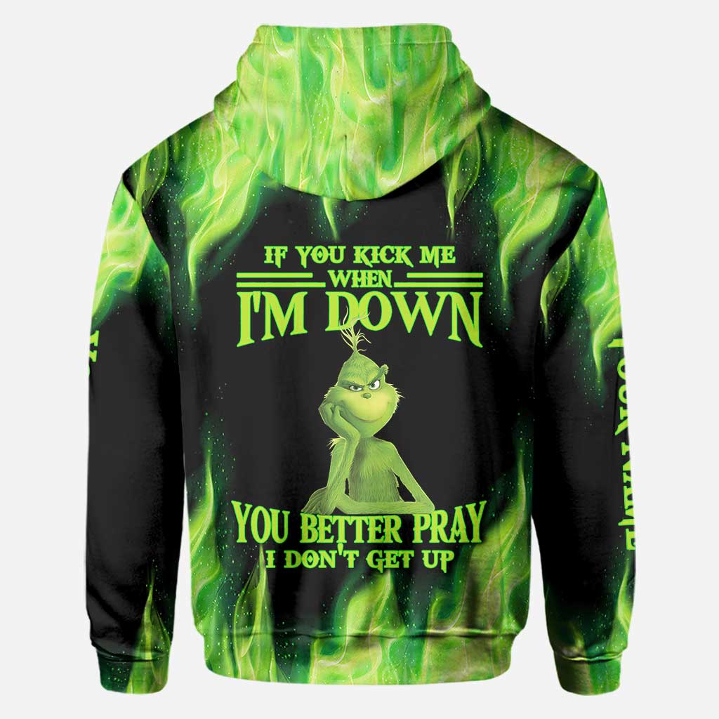 Personalized Grinch Christmas Hoodie Custom Name Gift Idea All Over Shirt GradoCreations