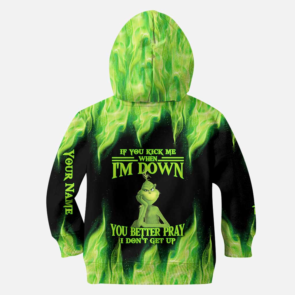 Personalized Grinch Christmas Hoodie Custom Name Gift Idea All Over Shirt GradoCreations