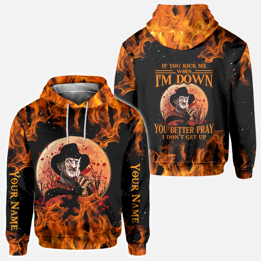 Personalized Halloween All Over Print Hoodie Custom Name Gift All Over Shirt GradoCreations