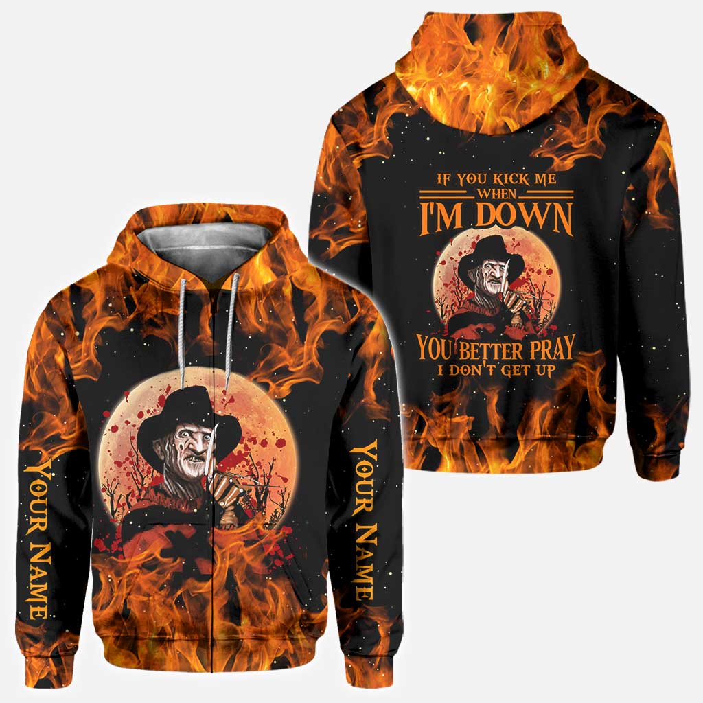 Personalized Halloween All Over Print Hoodie Custom Name Gift All Over Shirt GradoCreations