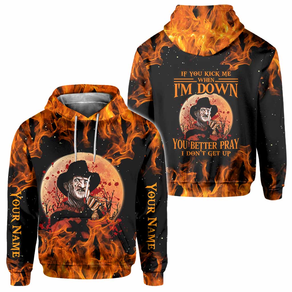 Personalized Halloween All Over Print Hoodie Custom Name Gift All Over Shirt GradoCreations