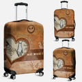 Personalized Luggage Cover Custom Couple Design Travel Gift Luggage Cover GradoCreations