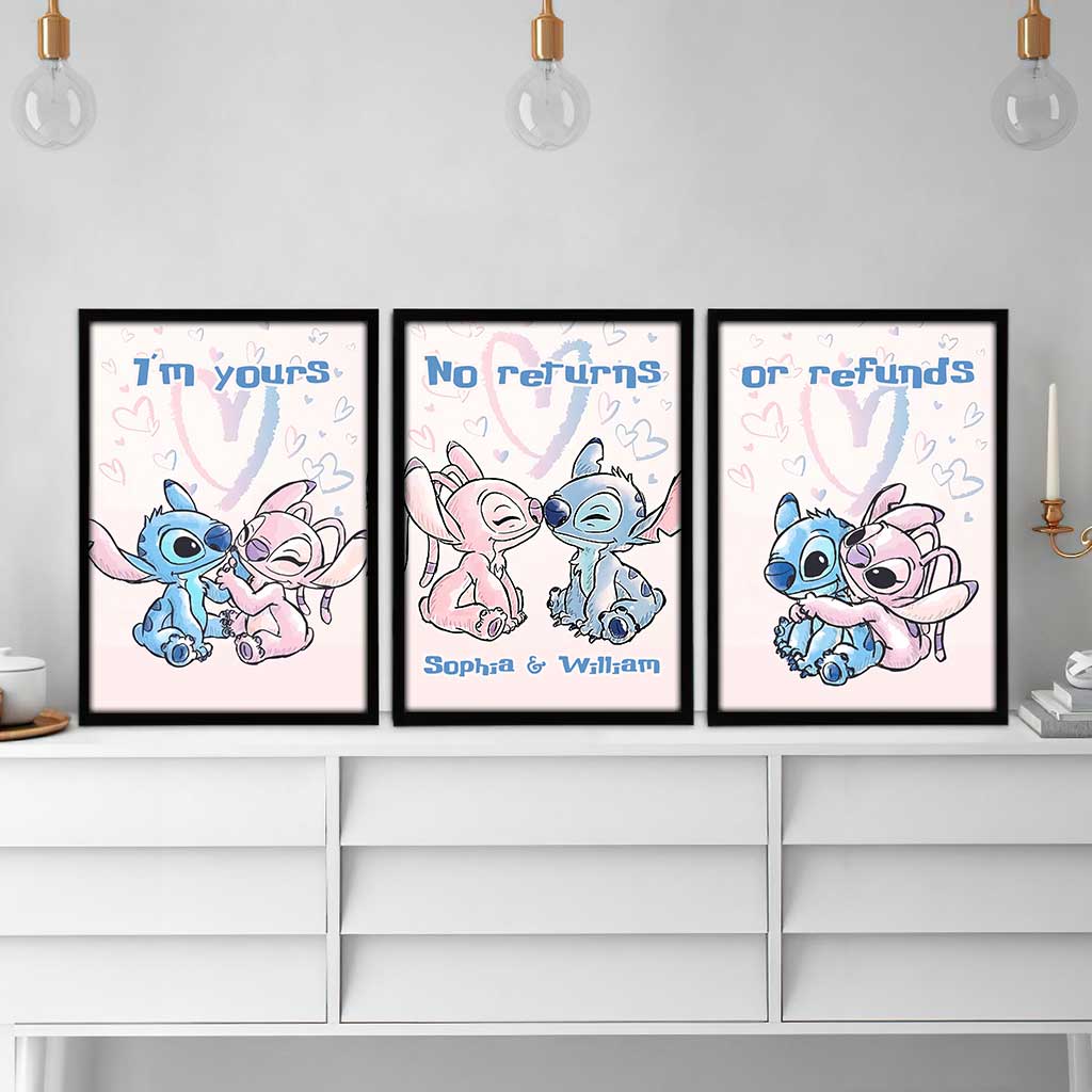 Personalized Couple Ohana Poster & Canvas Set Gift for Anniversary Poster & Canvas Set GradoCreations