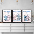 Personalized Couple Ohana Poster & Canvas Set Gift for Anniversary Poster & Canvas Set GradoCreations