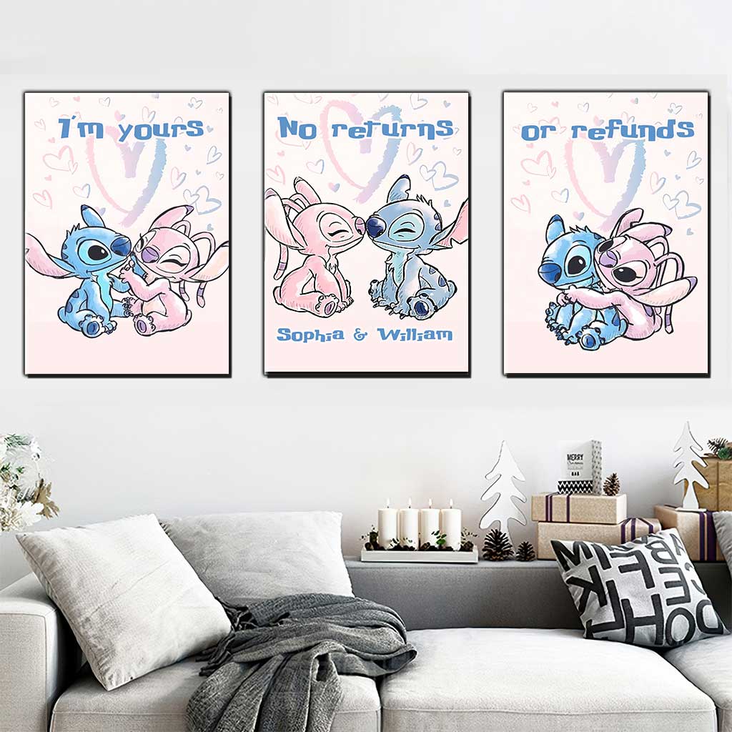 Personalized Couple Ohana Poster & Canvas Set Gift for Anniversary Poster & Canvas Set GradoCreations