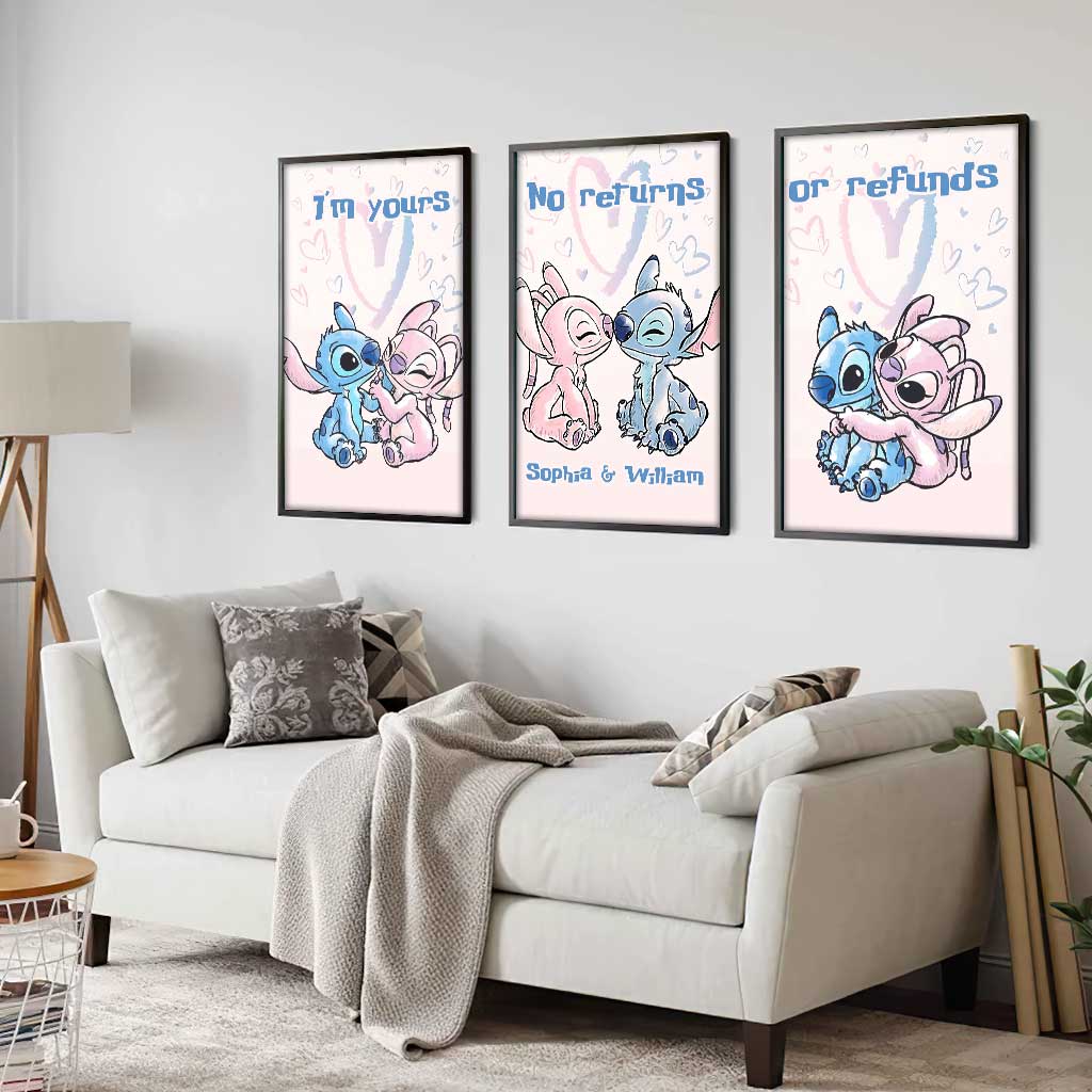 Personalized Couple Ohana Poster & Canvas Set Gift for Anniversary Poster & Canvas Set GradoCreations