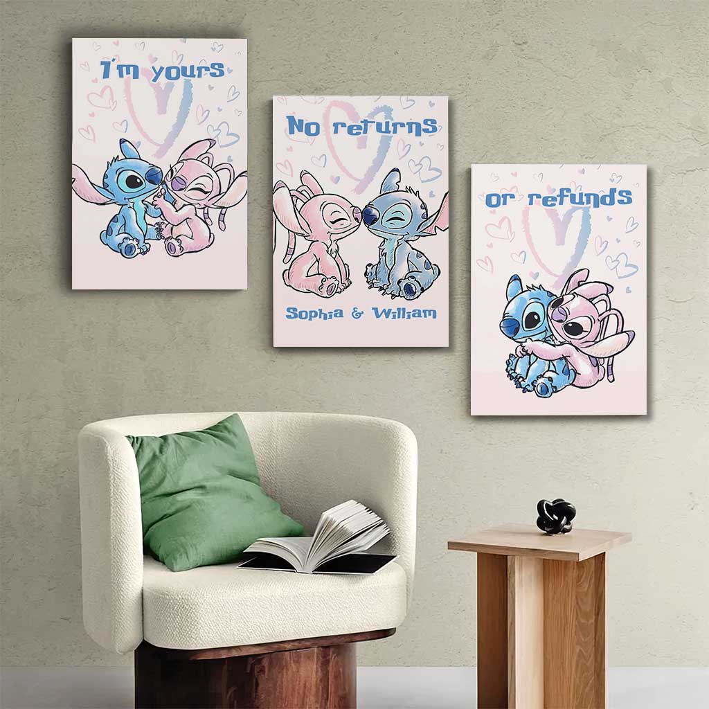 Personalized Couple Ohana Poster & Canvas Set Gift for Anniversary Poster & Canvas Set GradoCreations