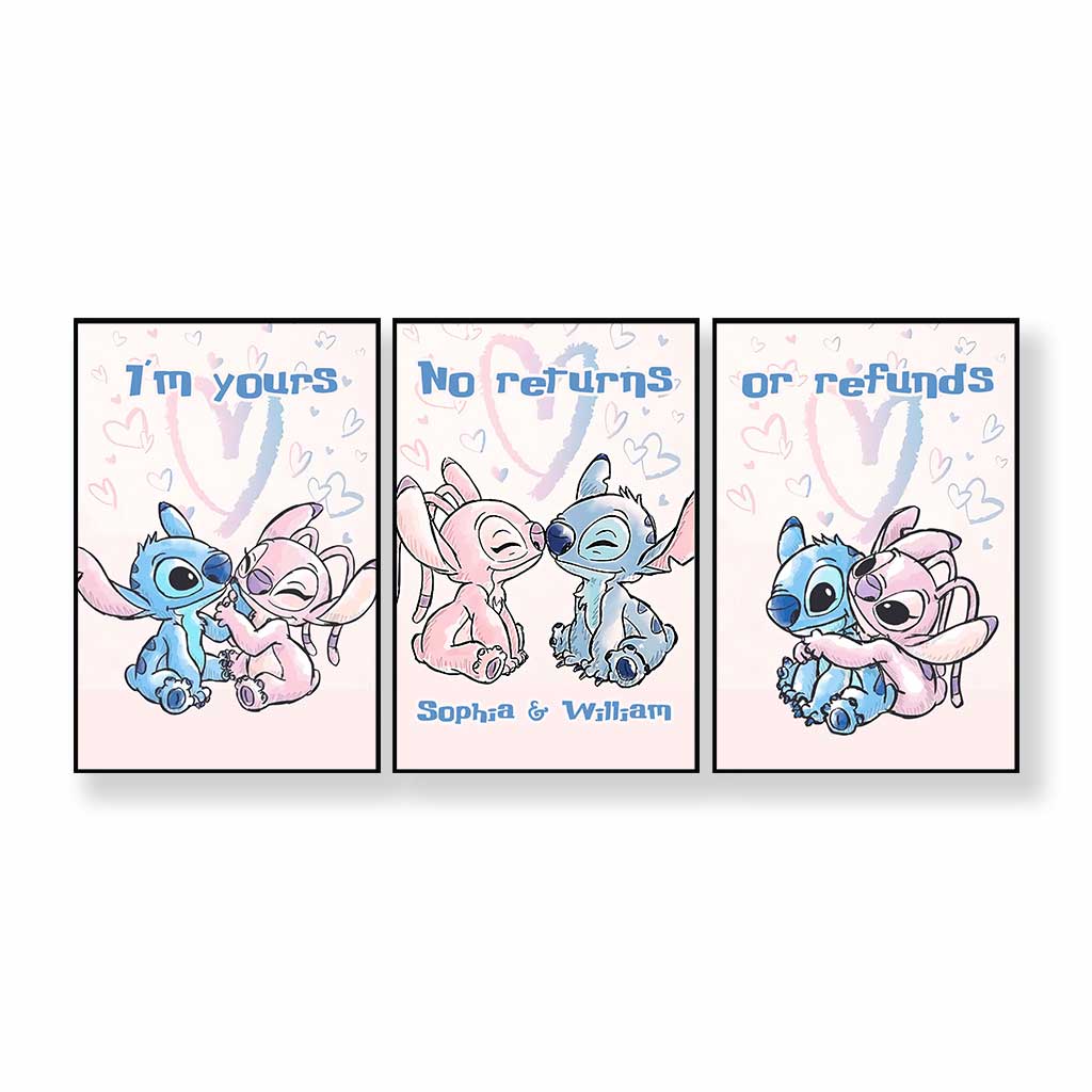 Personalized Couple Ohana Poster & Canvas Set Gift for Anniversary Poster & Canvas Set GradoCreations