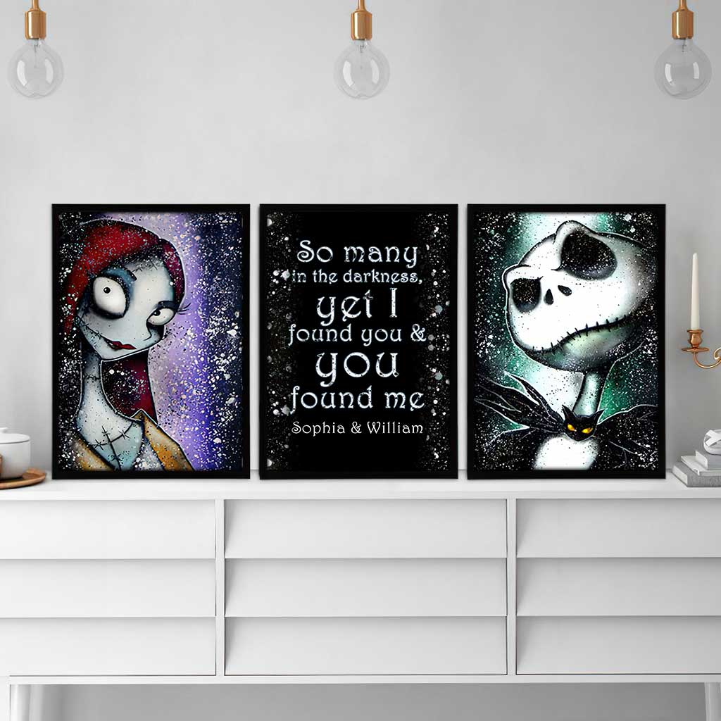 Personalized Nightmare Canvas & Poster Set Custom Couple Gift Poster & Canvas Set GradoCreations