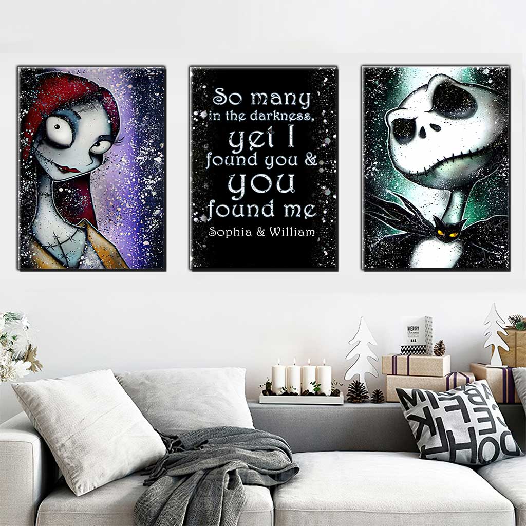 Personalized Nightmare Canvas & Poster Set Custom Couple Gift Poster & Canvas Set GradoCreations