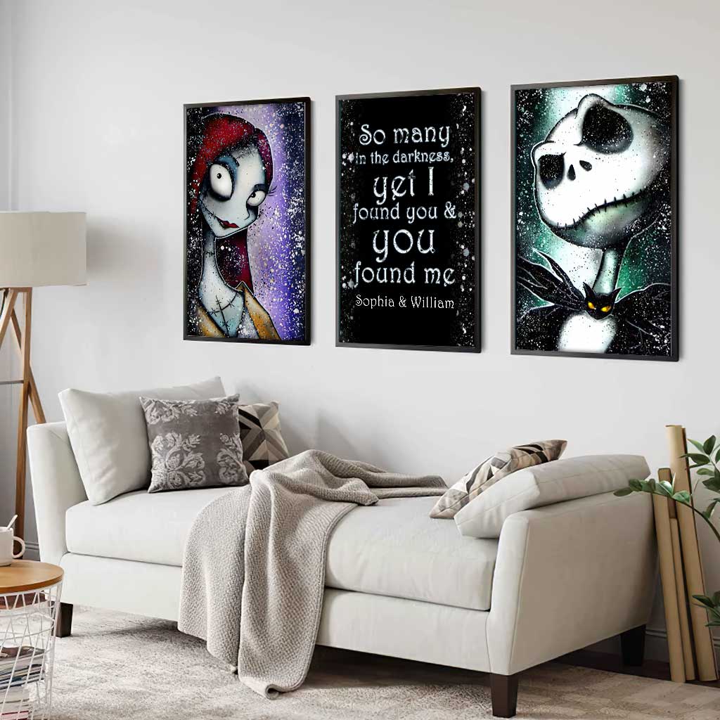 Personalized Nightmare Canvas & Poster Set Custom Couple Gift Poster & Canvas Set GradoCreations
