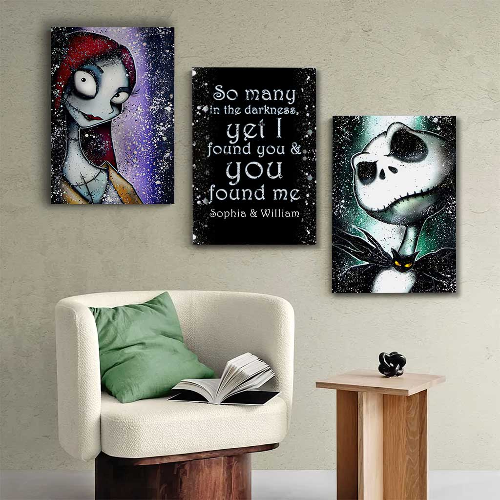 Personalized Nightmare Canvas & Poster Set Custom Couple Gift Poster & Canvas Set GradoCreations