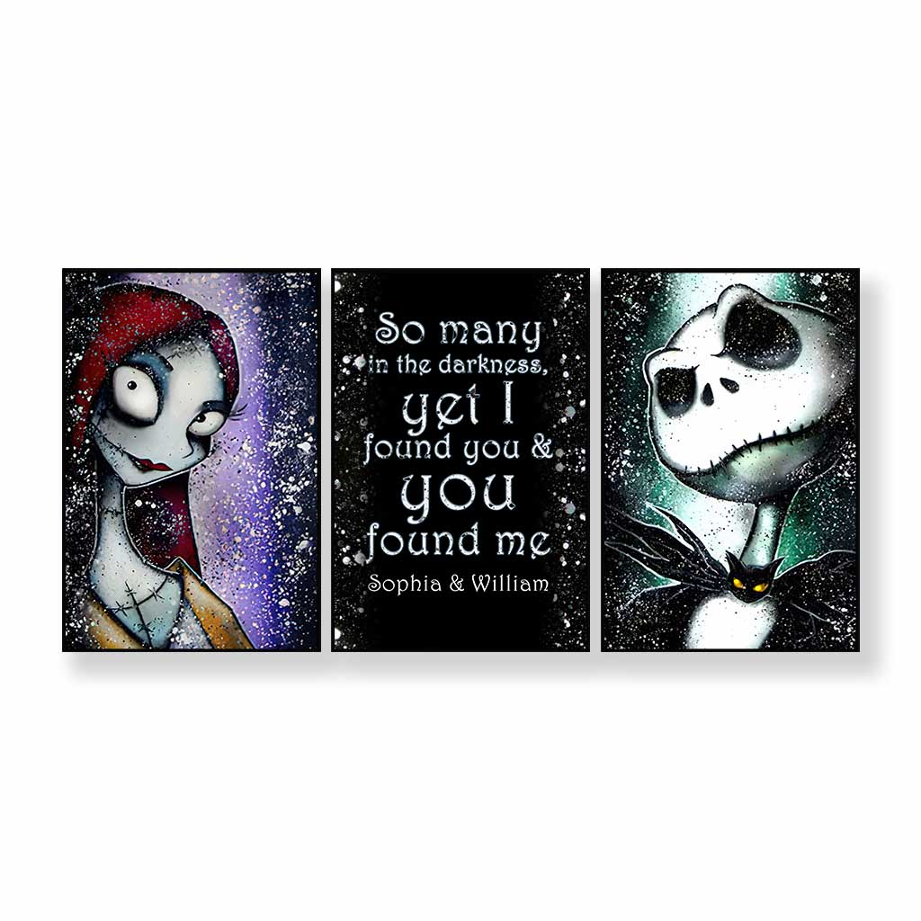 Personalized Nightmare Canvas & Poster Set Custom Couple Gift Poster & Canvas Set GradoCreations