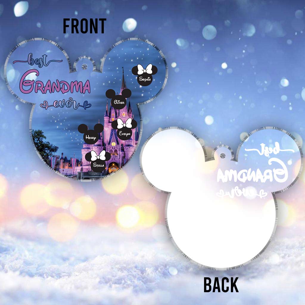Personalized Transparent Christmas Ornament for Grandma | Custom Name Gift One-sided Ornament GradoCreations