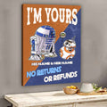 Personalized Star Wars Canvas Print Custom Names Gift for Couples Canvas and Poster GradoCreations