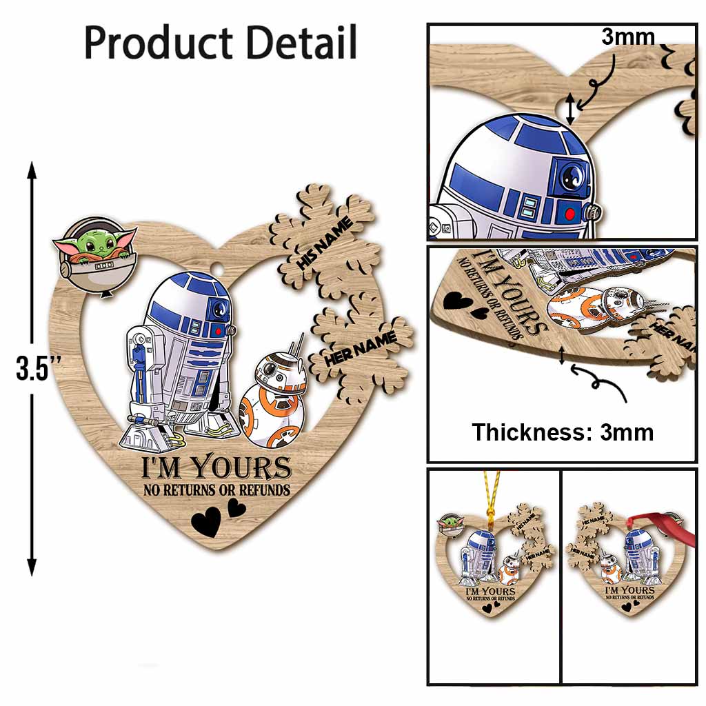 Personalized Star Wars Ornament Custom Name Gift for Christmas Ornament GradoCreations