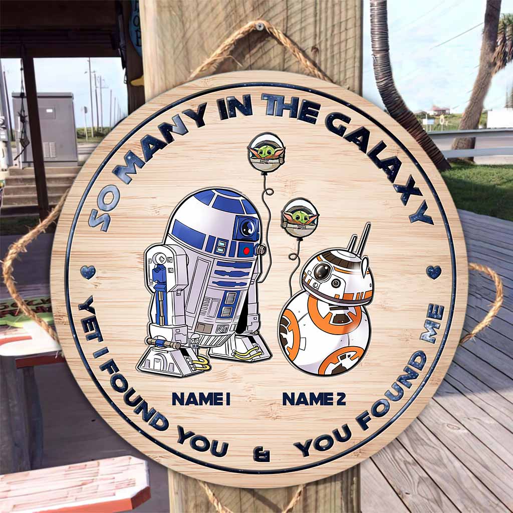 Personalized Round Wood Sign with Names for Star Wars Fans Round Wood Sign GradoCreations
