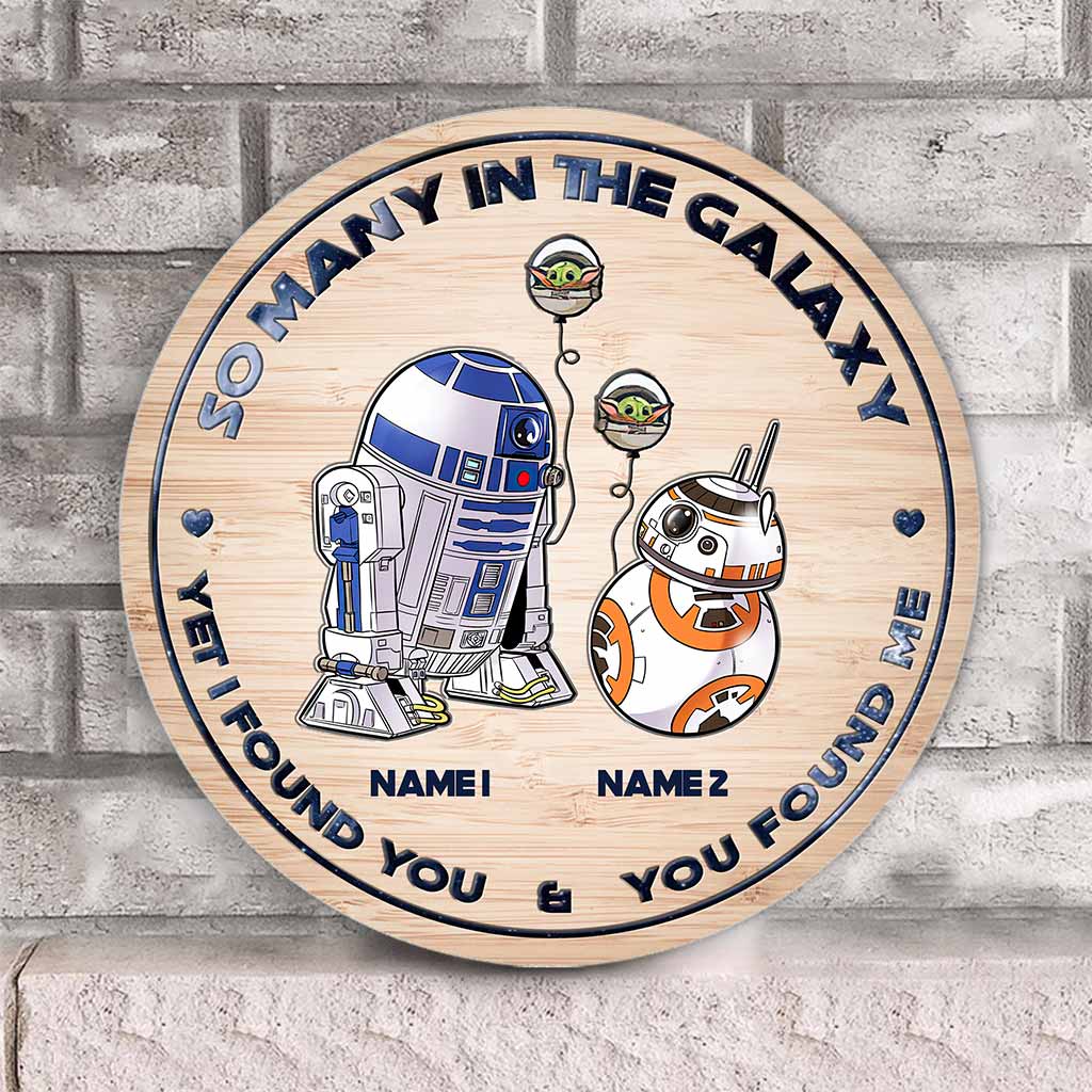 Personalized Round Wood Sign with Names for Star Wars Fans Round Wood Sign GradoCreations