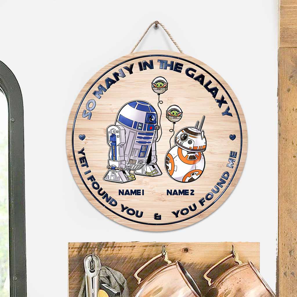 Personalized Round Wood Sign with Names for Star Wars Fans Round Wood Sign GradoCreations