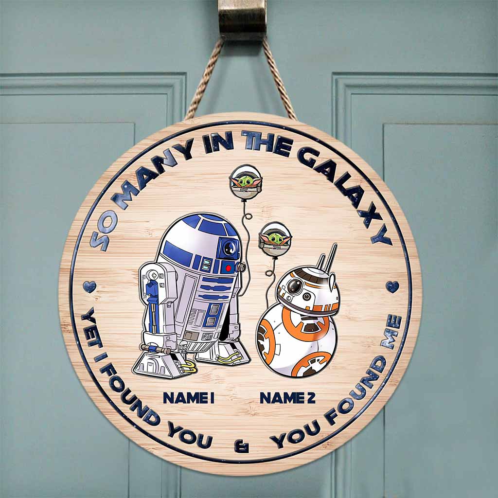 Personalized Round Wood Sign with Names for Star Wars Fans Round Wood Sign GradoCreations