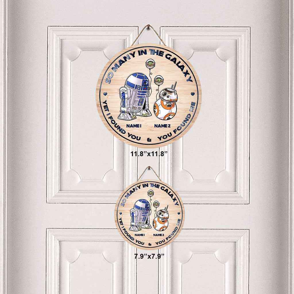 Personalized Round Wood Sign with Names for Star Wars Fans Round Wood Sign GradoCreations