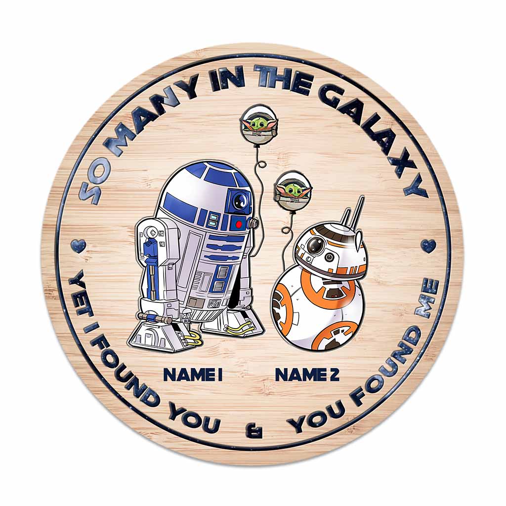 Personalized Round Wood Sign with Names for Star Wars Fans Round Wood Sign GradoCreations