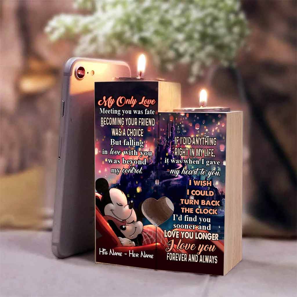 Personalized Mouse Candle Holder with Custom Names - Romantic Gift for Couples Candle Holder GradoCreations