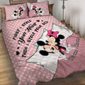 Personalized Minnie Mouse Quilt Set Custom Name Gift for Couples Quilt Set GradoCreations