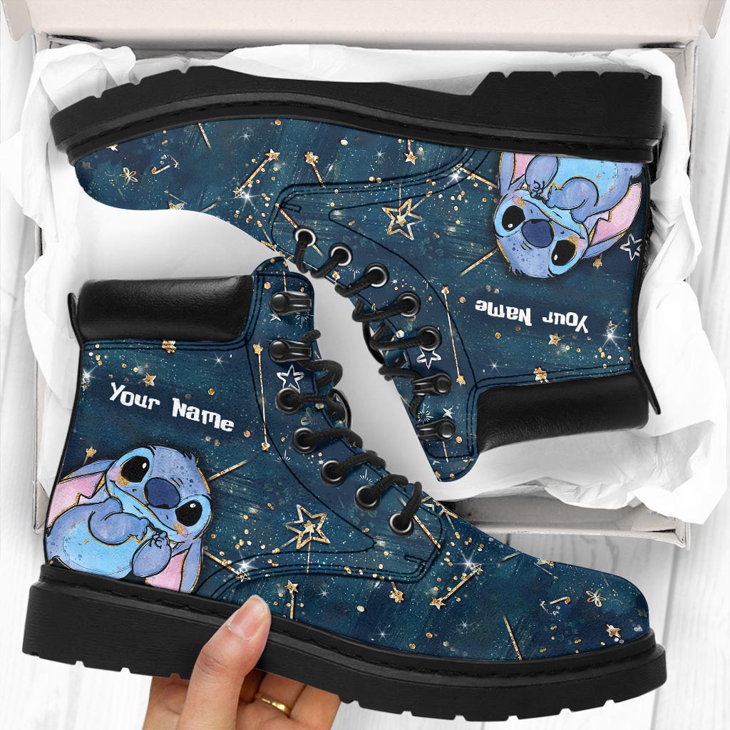 Personalized Starry Ohana All Season Boots Custom Name Gift All season boots GradoCreations