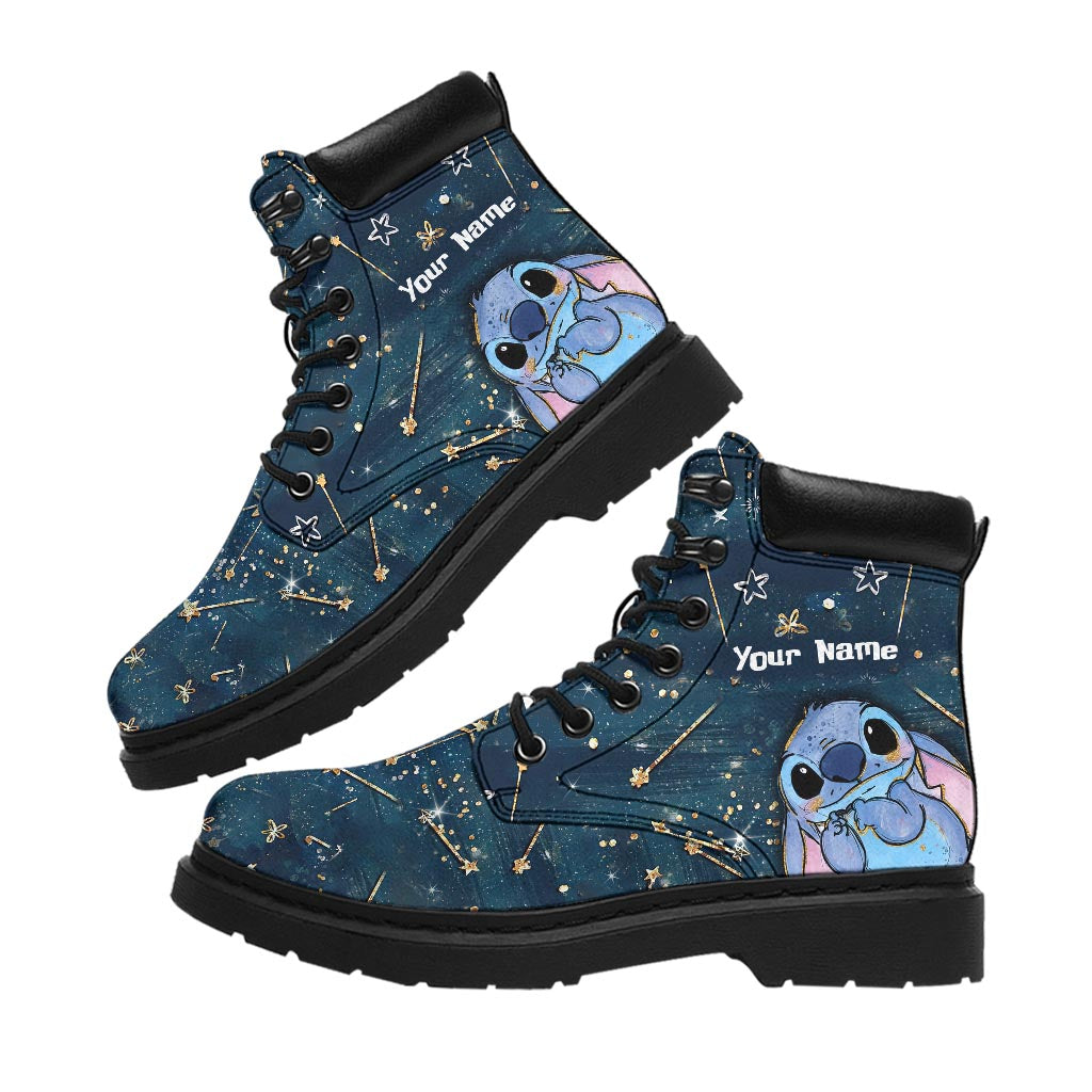 Personalized Starry Ohana All Season Boots Custom Name Gift All season boots GradoCreations