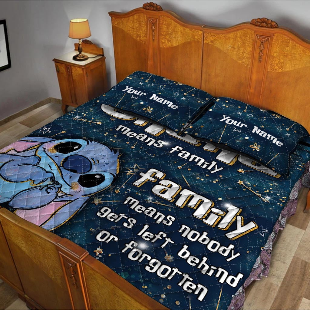 Personalized Ohana Quilt Set Custom Name Family Gift Quilt Set GradoCreations