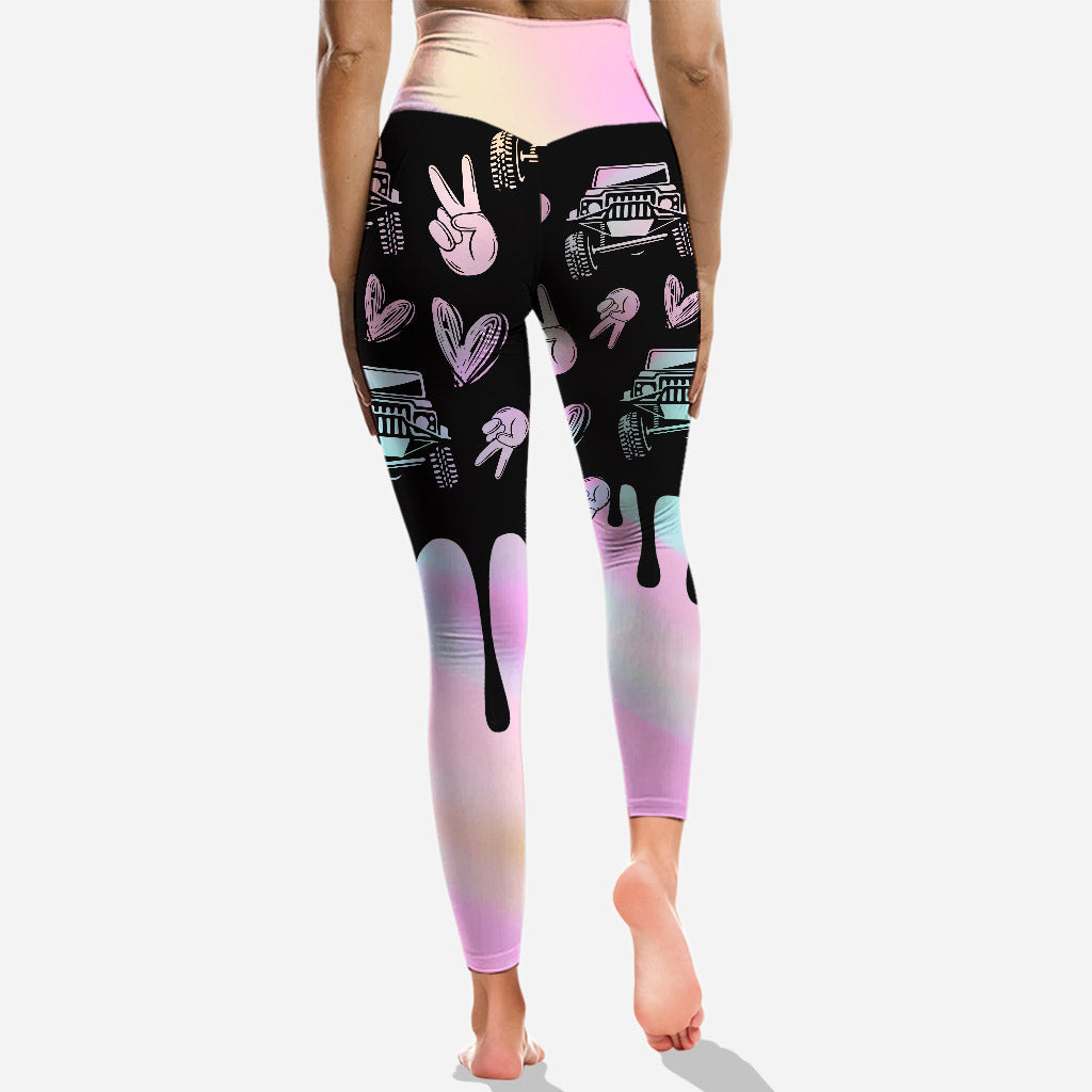 Personalized Jeep Girl Hoodie & Leggings Gift for Her Hoodie & Leggings GradoCreations